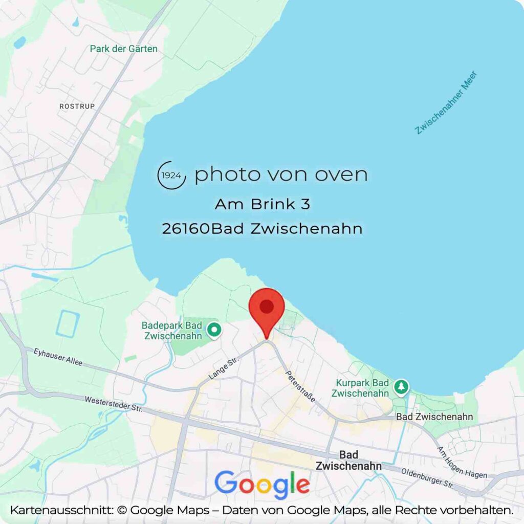 Kartenausschnitt mit Standort von Photo von Oven in Bad Zwischenahn (Google Maps)